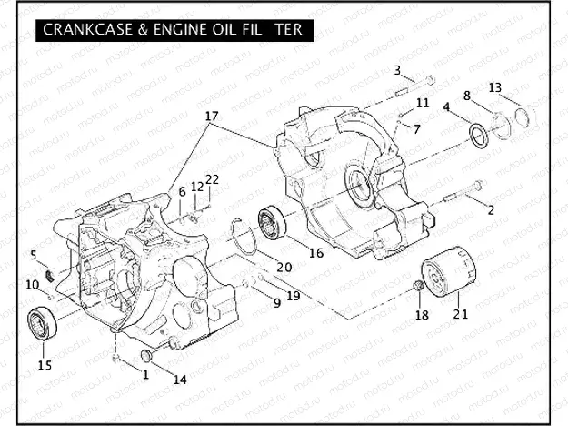 CRANKCASE & ENGINE OIL FILTER
