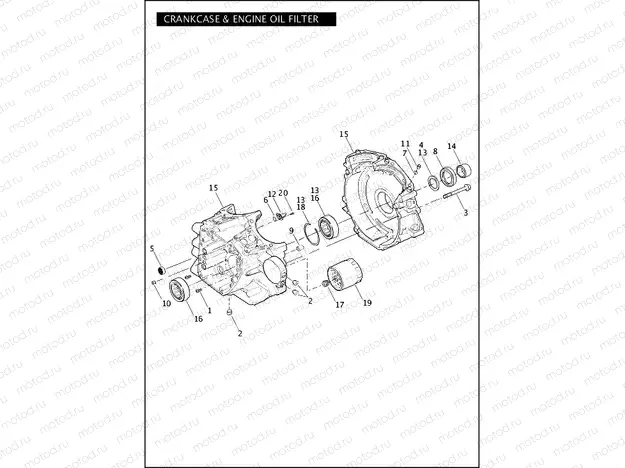 CRANKCASE & ENGINE OIL FILTER - TWIN CAM 103â¢