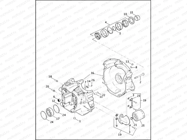 CRANKCASE & ENGINE OIL FILTER - TWIN CAM 88â¢