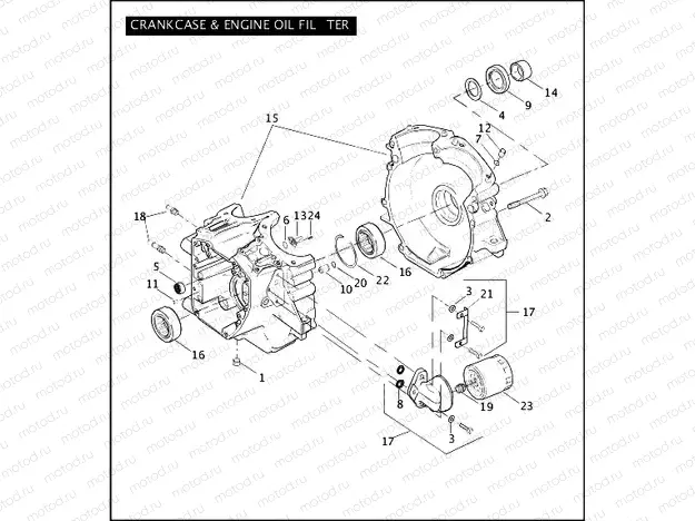 CRANKCASE & ENGINE OIL FILTER -TWIN CAM 88â¢