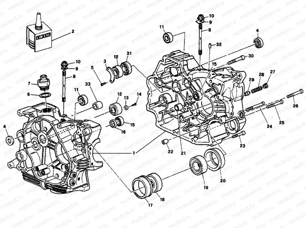 CRANKCASE FMM >001274 » ENGINE CASE