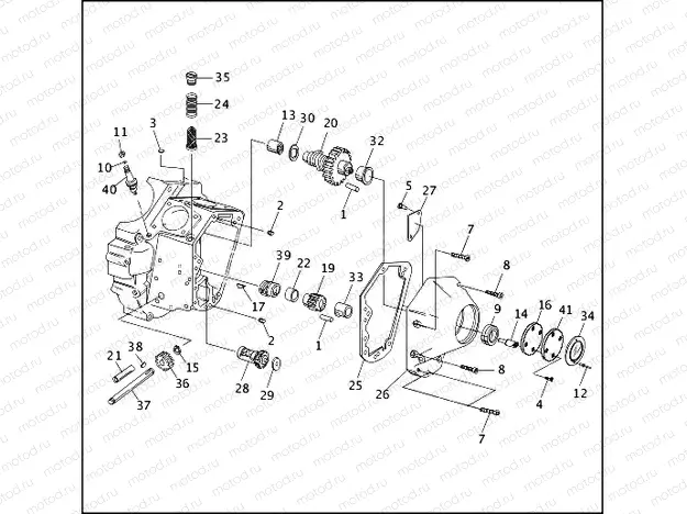 CRANKCASE - GEAR SIDE (2 OF 2)
