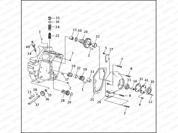 CRANKCASE - GEAR SIDE (2 OF 2)