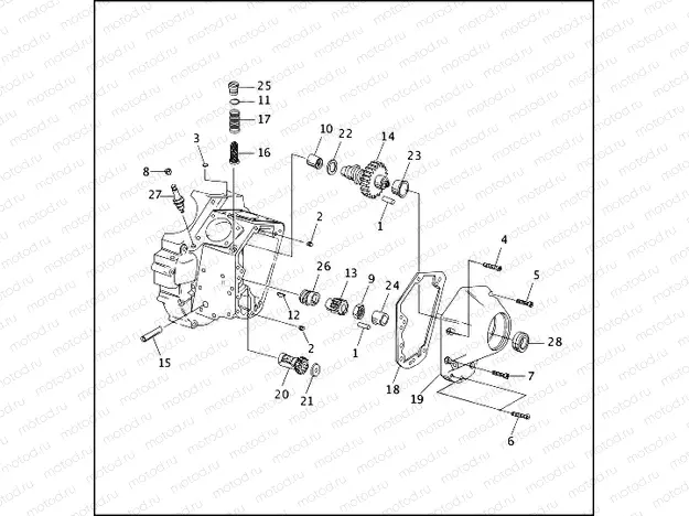 CRANKCASE - GEAR SIDE