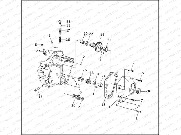 CRANKCASE - GEAR SIDE