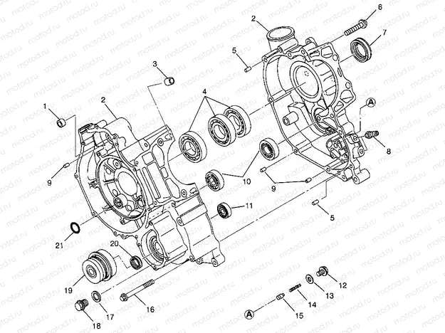 CRANKCASE Magnum 2X4 W967544 (4936033603C008) | CRANKCASE Magnum 2X4 W967544 (4936033603C008)