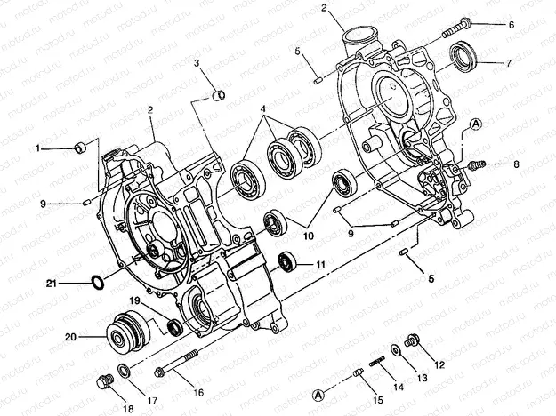CRANKCASE Magnum 4X4 W968144 and Swedish Magnum 4X4 S968144 (4936053605C014) | CRANKCASE Magnum 4X4 W968144 and Swedish Magnum 4X4 S968144 (4936053605C014)