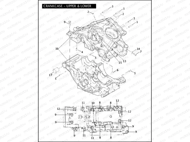 CRANKCASE - UPPER & LOWER