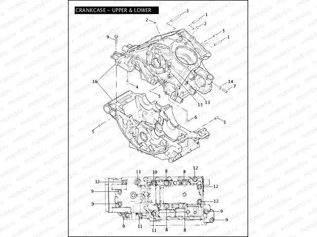 CRANKCASE - UPPER & LOWER