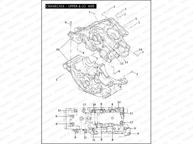 CRANKCASE - UPPER & LOWER