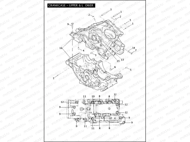 CRANKCASE - UPPER & LOWER