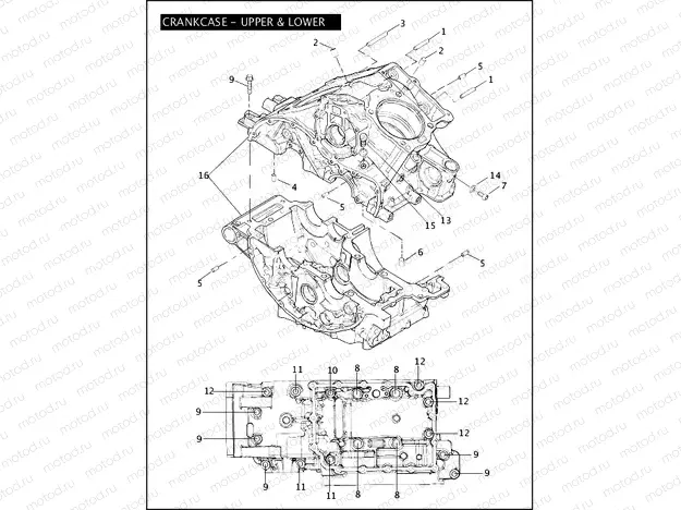 CRANKCASE - UPPER & LOWER