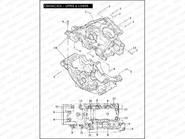 CRANKCASE - UPPER & LOWER