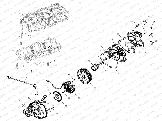 CRANKCASE - W005098I (4955785578C003) | CRANKCASE - W005098I (4955785578C003)