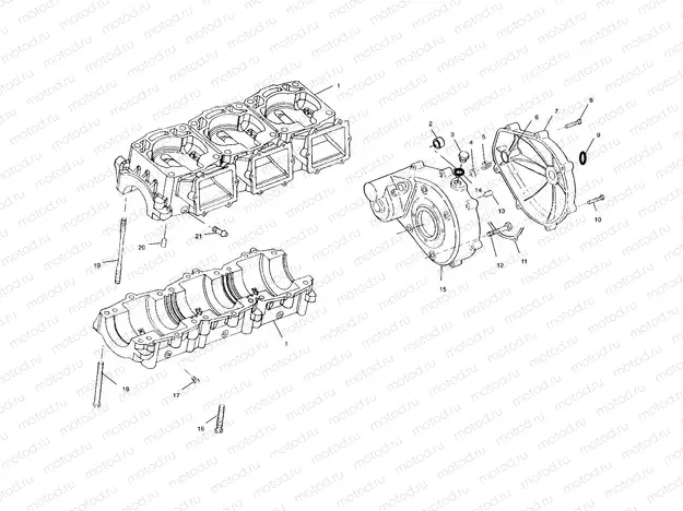 CRANKCASE - W025099D/W025099I (4971417141C01) | CRANKCASE - W025099D/W025099I (4971417141C01)