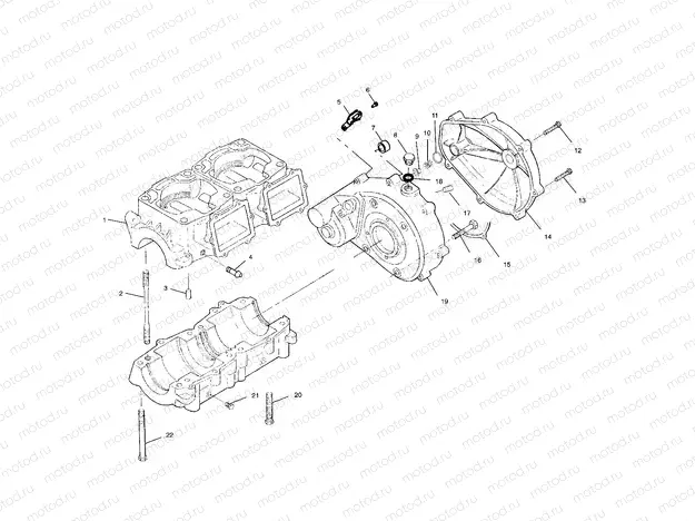 CRANKCASE - W025197D/W025197I (4971297129C03) | CRANKCASE - W025197D/W025197I (4971297129C03)