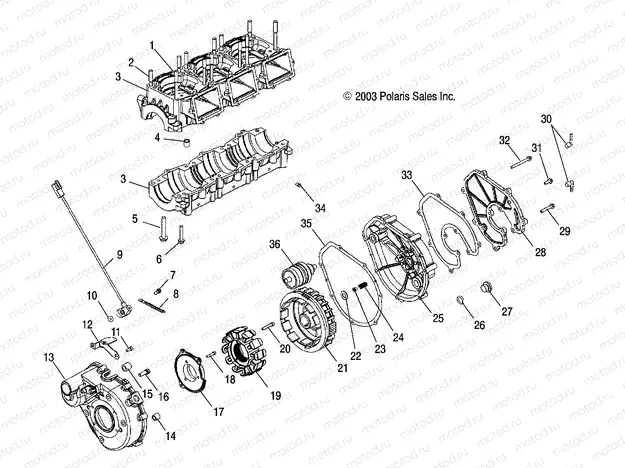 CRANKCASE - W045303CA/IA (4990539053B12) | CRANKCASE - W045303CA/IA (4990539053B12)