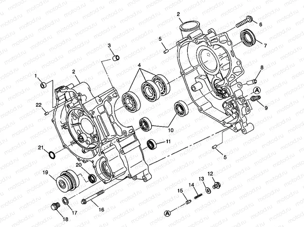 CRANKCASE - W98AC42A (4945214521D003) | CRANKCASE - W98AC42A (4945214521D003)