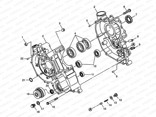 CRANKCASE - W98CH50AB (4945714571d004) | CRANKCASE - W98CH50AB (4945714571d004)