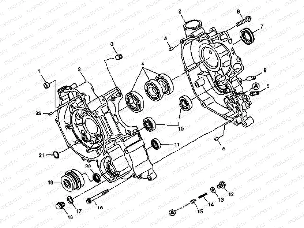 CRANKCASE - W98CH50A(C)(D)(E)(F) (4950135013d009) | CRANKCASE - W98CH50A(C)(D)(E)(F) (4950135013d009)