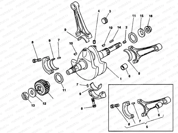 CRANKSHAFT <003997 » ENGINE CASE