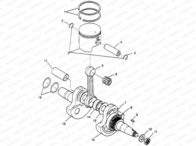 CRANKSHAFT and PISTON (300) XPRESS 300 W969530 (4935923592D003) | CRANKSHAFT and PISTON (300) XPRESS 300 W969530 (4935923592D003)