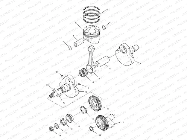 CRANKSHAFT and PISTON - A00CH46CA (4954785478D006) | CRANKSHAFT and PISTON - A00CH46CA (4954785478D006)