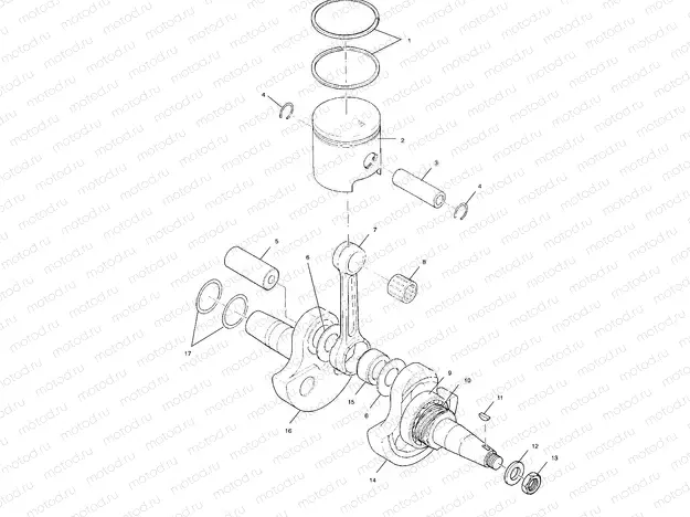 CRANKSHAFT and PISTON - A01AG25CA (4963866386C010) | CRANKSHAFT and PISTON - A01AG25CA (4963866386C010)