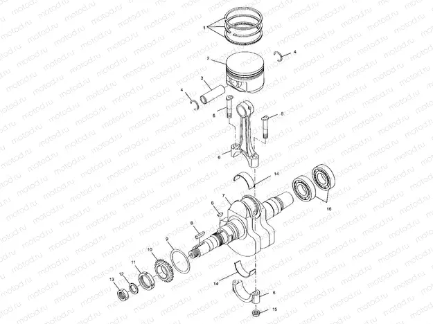 CRANKSHAFT and PISTON - A01CB32AA (4963966396C014) | CRANKSHAFT and PISTON - A01CB32AA (4963966396C014)