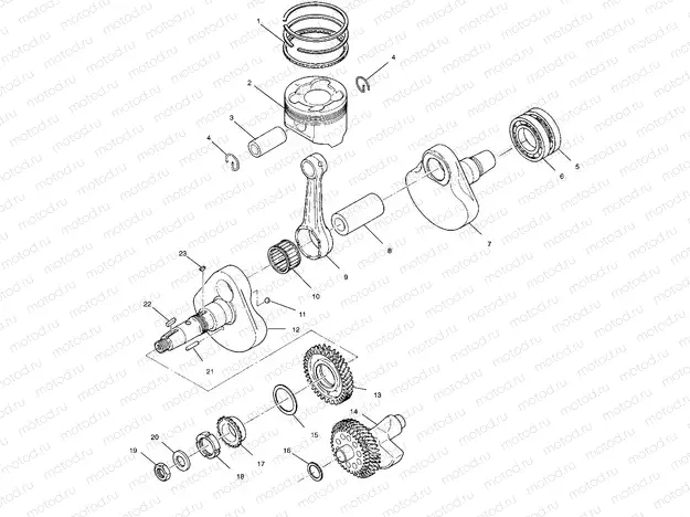 CRANKSHAFT and PISTON - A01CH50EB (4964466446D005) | CRANKSHAFT and PISTON - A01CH50EB (4964466446D005)