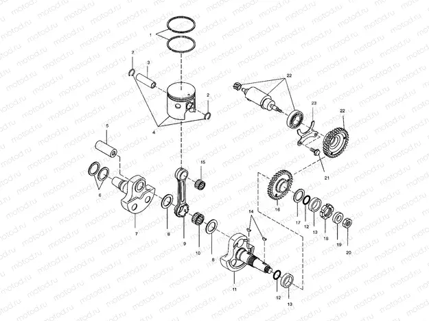 CRANKSHAFT and PISTON - A02BA38CA (4969936993C10) | CRANKSHAFT and PISTON - A02BA38CA (4969936993C10)