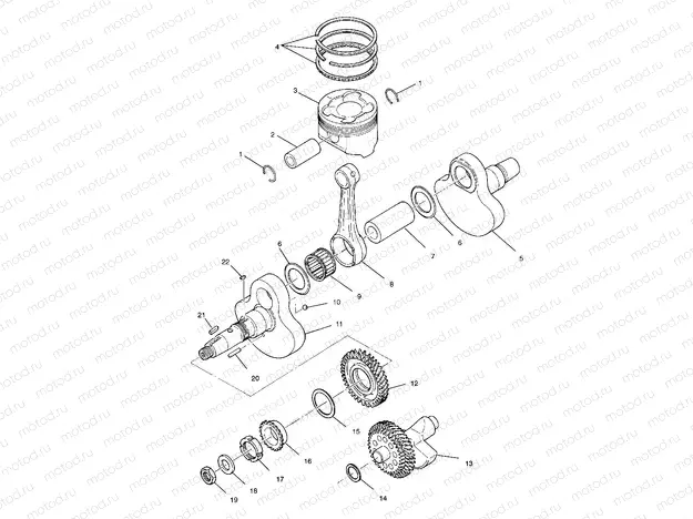 CRANKSHAFT AND PISTON - A02CH42AA (4968536853D03) | CRANKSHAFT AND PISTON - A02CH42AA (4968536853D03)