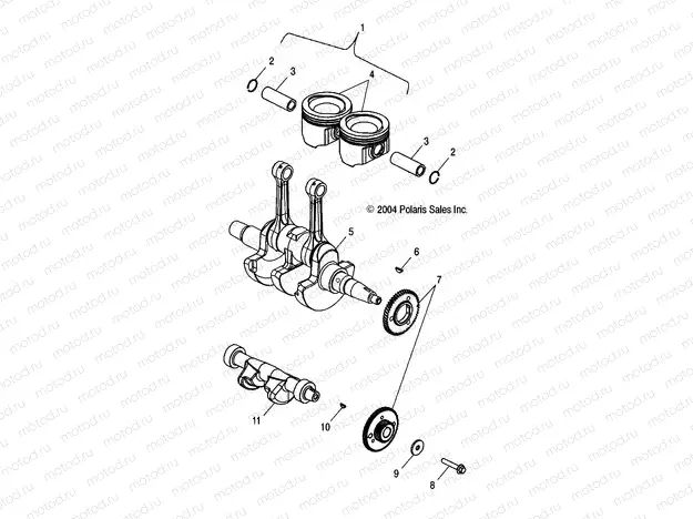 CRANKSHAFT and PISTON - A03CH68AA/AC/AF/AH/AL (4994199419D08) | CRANKSHAFT and PISTON - A03CH68AA/AC/AF/AH/AL (4994199419D08)