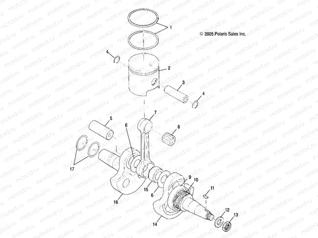 CRANKSHAFT and PISTON - A04BA25CA/CB (4999201499920149C06) | CRANKSHAFT and PISTON - A04BA25CA/CB (4999201499920149C06)