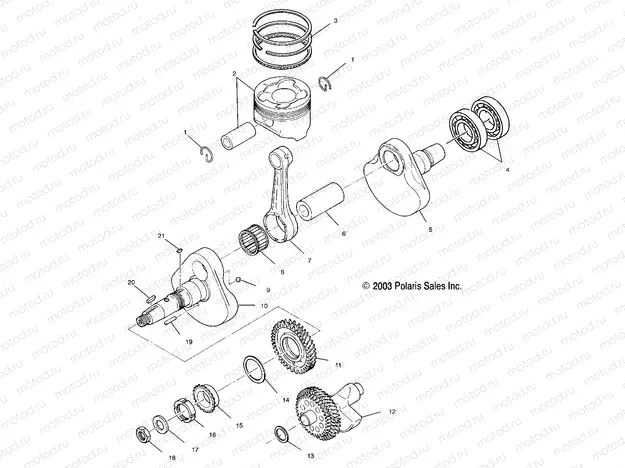 CRANKSHAFT AND PISTON - A04BG50AA/FA (4987288728D07) | CRANKSHAFT AND PISTON - A04BG50AA/FA (4987288728D07)