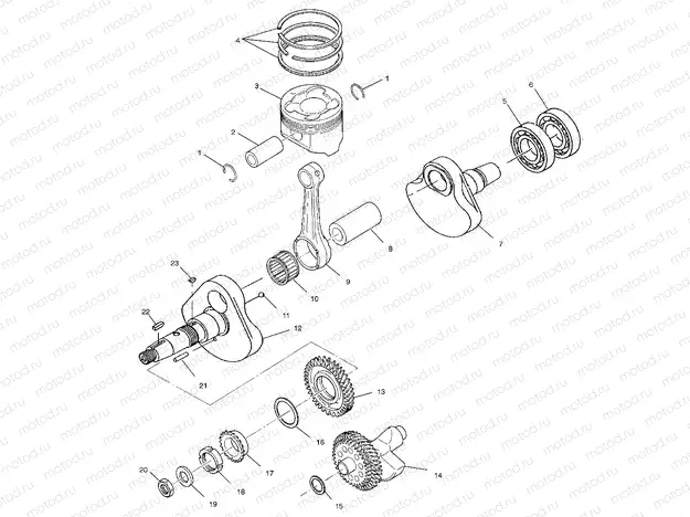 CRANKSHAFT AND PISTON - A04CH42AA/AE/AG(4986068606D03) | CRANKSHAFT AND PISTON - A04CH42AA/AE/AG(4986068606D03)