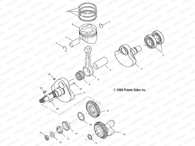CRANKSHAFT AND PISTON - A04CH42AQ/AR/AS/AT/AV (4987258725D04) | CRANKSHAFT AND PISTON - A04CH42AQ/AR/AS/AT/AV (4987258725D04)