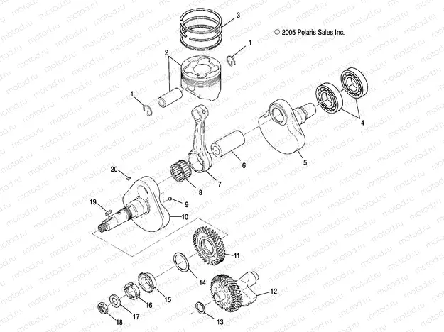 CRANKSHAFT and PISTON - A05BG50AA/FA (4999201649920164D06) | CRANKSHAFT and PISTON - A05BG50AA/FA (4999201649920164D06)
