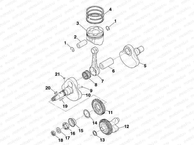 CRANKSHAFT and PISTON - A99CH45CA (4949154915D009) | CRANKSHAFT and PISTON - A99CH45CA (4949154915D009)