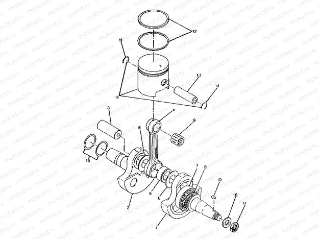 CRANKSHAFT and PISTON ASSEMBLY 250 4x6 / W928627 (4922902290040A) | CRANKSHAFT and PISTON ASSEMBLY 250 4x6 / W928627 (4922902290040A)