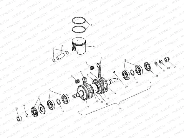 CRANKSHAFT and PISTON - W035297DA/W035297IA (4980978097C03) | CRANKSHAFT and PISTON - W035297DA/W035297IA (4980978097C03)