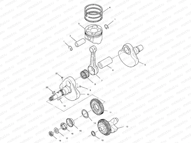 CRANKSHAFT and PISTON - W97CH50A (4939993999D006) | CRANKSHAFT and PISTON - W97CH50A (4939993999D006)