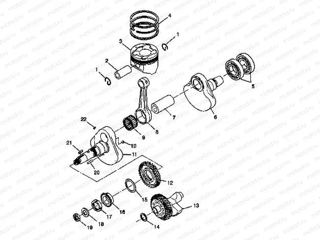 CRANKSHAFT and PISTON - W98BC50A (4944994499d004) | CRANKSHAFT and PISTON - W98BC50A (4944994499d004)