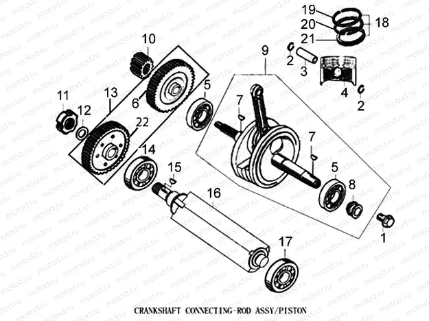 CRANKSHAFT CONNECTING-ROD ASSY/PISTON