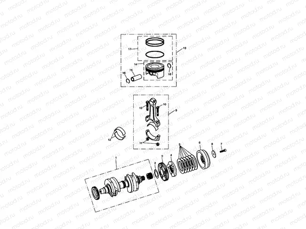 Crankshaft, Connecting Rods...