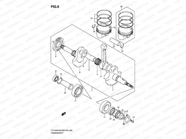 CRANKSHAFT (LT-F400FK8/FK9/FUL0)