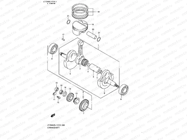CRANKSHAFT (LT-Z400L1 E19)
