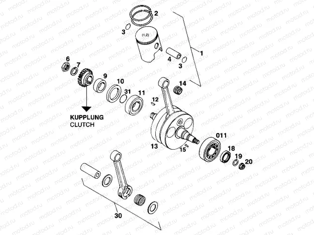 CRANKSHAFT, PISTON