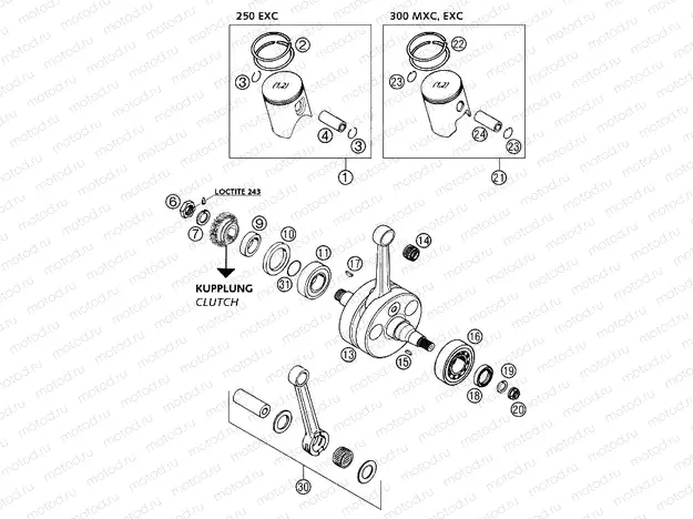 CRANKSHAFT, PISTON