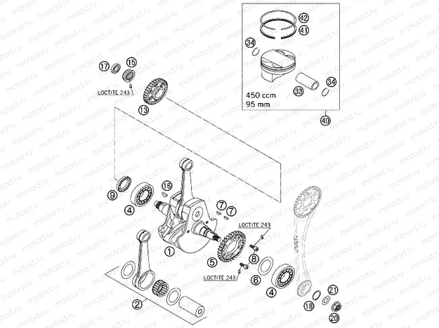 CRANKSHAFT, PISTON